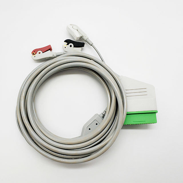12 Pin Nihon Kohden Ecg Cable , Reusable 3 Lead ECG Cable 6 Months Warranty