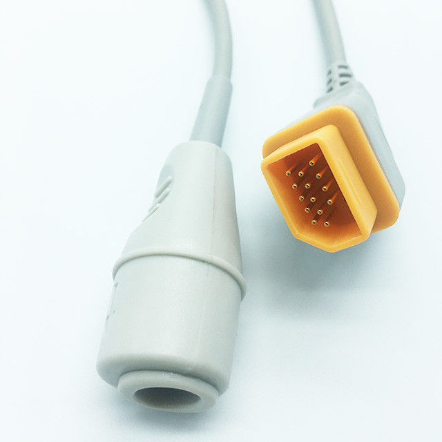 Nihon Kohden IBP Adaptor cable, ED transducer ,14 Pin, China Medical probe