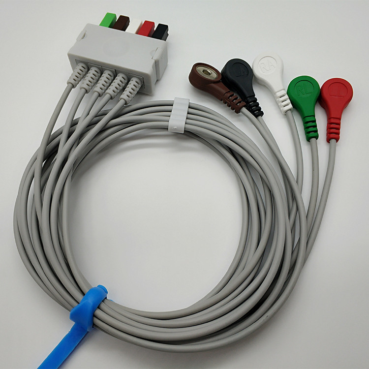 90cm Length ECG Cables And Leadwires Compatible Siemens AHA Standard Accessories
