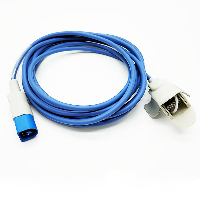 Blue Cable Monitor SPO2 Sensor For MP70 / MP80 Medical Grade TPU Material