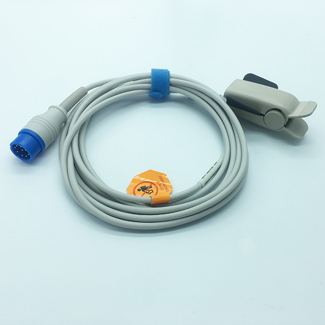 Adult Finger Clip Pulse Oximeter Spo2 Sensor 3 Meter Cables Biolight TPU Material