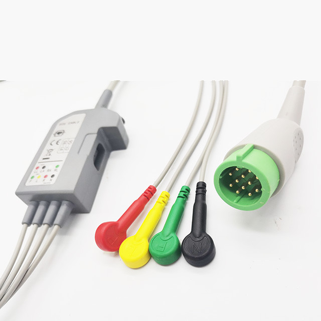 MDT Physio Control Snap Connector Proximal 10 Lead Ecg Cables