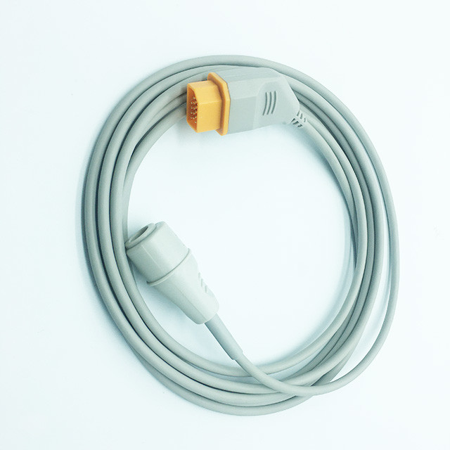 Nihon Kohden IBP Adaptor cable, ED transducer ,14 Pin, China Medical probe