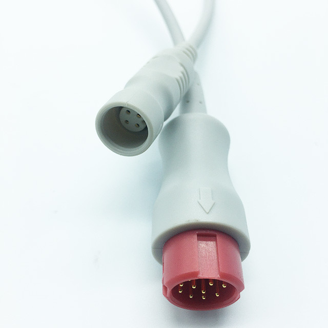 Mindray IBP Adaptor cable, BB transducer ,12 Pin, China Medical sensor probe,CE product