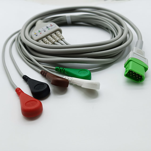 DB12pin Datascope ECG Cables And Leadwires 5leads ISO13485