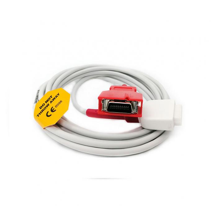 Red Spo2 Cable 0.3lb SpO2 Extension Adapter Cable Red Connector For 2406 Rainbow RC-4
