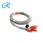 round AAMI 6 Pin 5 Lead ECG Cable TPU Material For Pet Or Animal