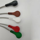 No Sterile HP / PH Ecg Trunk Cable , 5 Leads Snap Holter ECG Cable