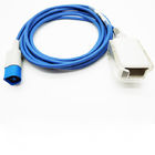 HP 8 Pin TPU Blue SPO2 Extension Cable Wear Resistant Oem / Odm Availible
