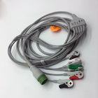 Colin Compatible 5 Lead Ecg Cable , Gray Patient Cable For ECG Machine