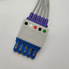 No Sterile HP / PH Ecg Trunk Cable , 5 Leads Snap Holter ECG Cable