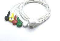 Mortara H3 5 Leads IEC AHA ECG Lead Wires With Snap Type for Holter Recorder