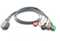 5 Leads IEC AHA Snap Clip Holter ECG Cable ISO13485 PH DigiTrak XT