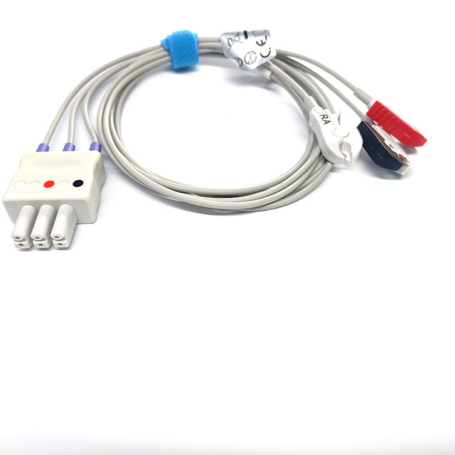 Mindray Datascope Simens ECG Cables And Leadwires 3 Leads Clip End