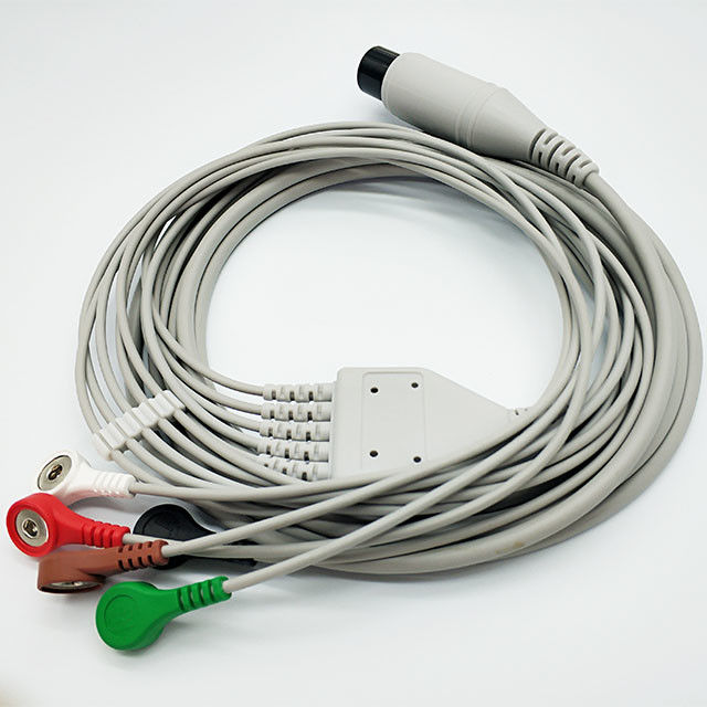 GE 5 leads Snap Connector Proximal ECG Lead Wires , Durable 6 Pin ECG Accessories