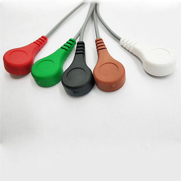 TPU 5 Lead Holter Patient Cable Medical Materials Accessories For ECG Machine