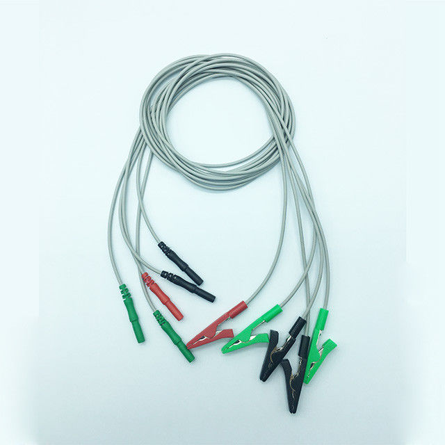 Normal Din Plug System Latex Free TPU ECG Lead Wire