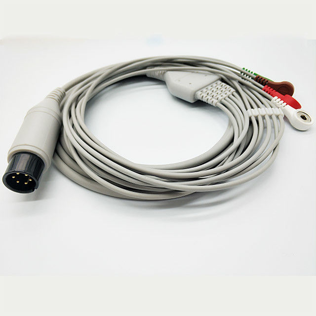 IEC 3m AHA GE ECG Cables And Leadwires With Snap