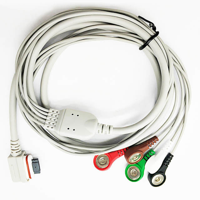 GE SEER Light 5 7 10 Leads IEC/AHA Snap/Clip type Holter ECG Cable