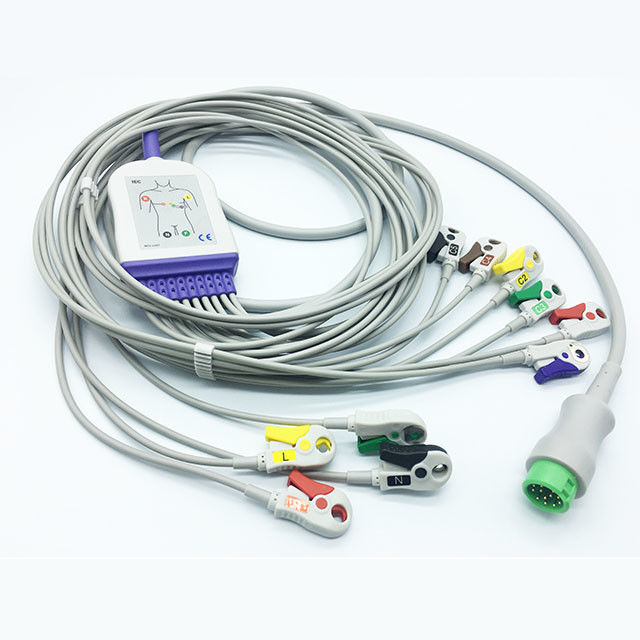 Mindray Reusable 12 Pins EKG Cables For Patient Monitor