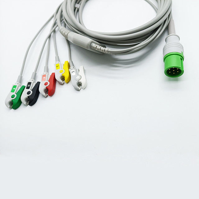 7 PIN 5 Leads TPU ECG Cable Grabber IEC Standard 230400005