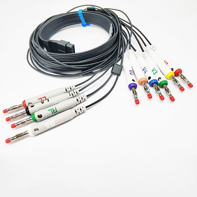 Banana Holter ECG Cable 10 Lead IEC AHA Schiller MS-12