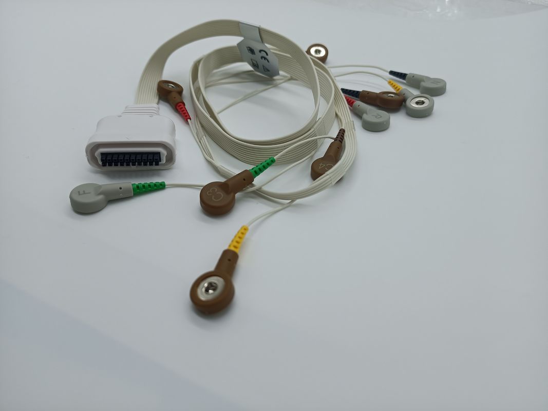 Edan DX12 0.17lb Holter ECG Cable 10 Leads IEC AHA Snap Clip Banana 4.0