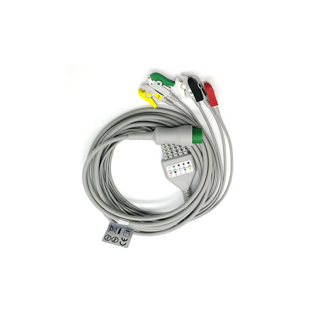 5 Lead 2.5m 12Pin ECG Cables And Leadwires For Biolight C2557P0