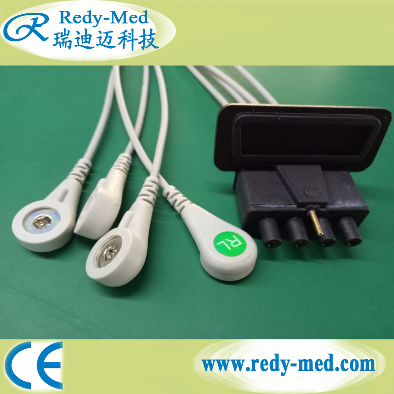 4 Leads 6 Leads Wires Snap ECG Lead Cable Compatible For Medtronic