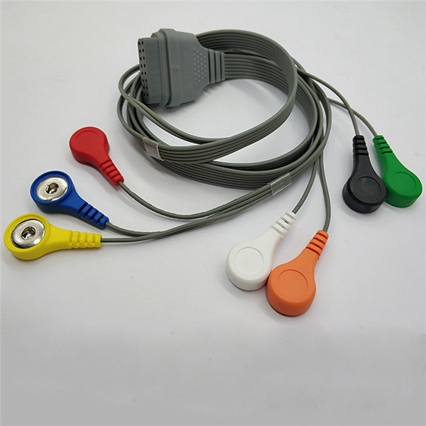 Holter Recorder Ecg Wire , 7 Leads Holter Heart Rate Monitor For Medical Care