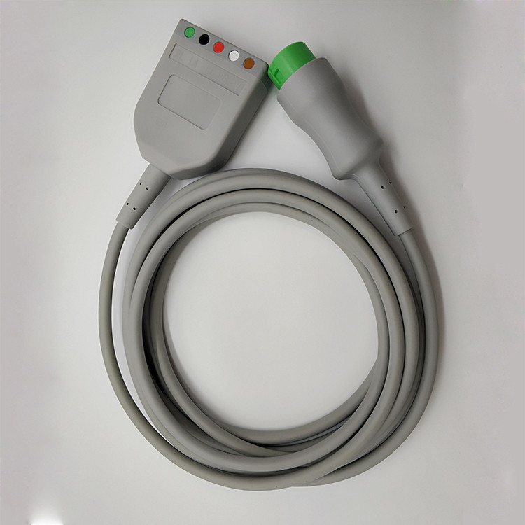 Compatible Mindray Ecg Cables For Siemens , 5mm 12 PIN ECG Patient Cable