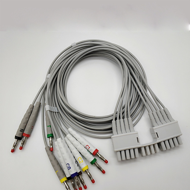 MORTARA Holter ECG Cable 10 Leadwires Banana Plug IEC Standard Durable