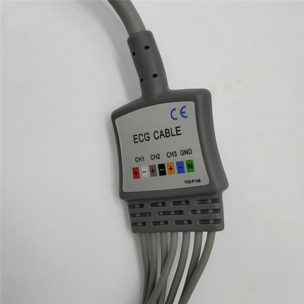 Compatible Biomedical BI9800/BI9000 Holter 7 Leads ECG Cable with Snap/Clip IEC/AHA Type for Patient Monitor