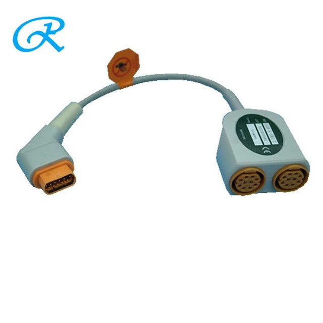 Siemens Reusable Ibp Transducer Cable For Siemens , 16 Pin Invasive Blood Pressure Transducer