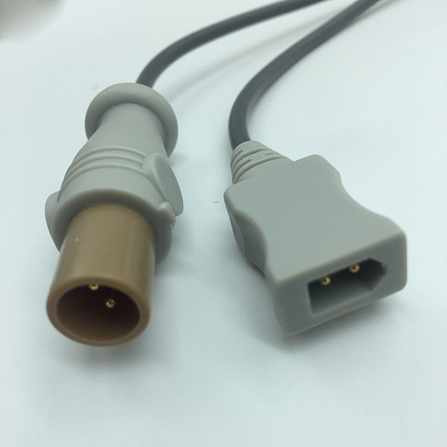 2 Pin Philips Temperature Probe Adaptor Cable , Rectal / Esophageal