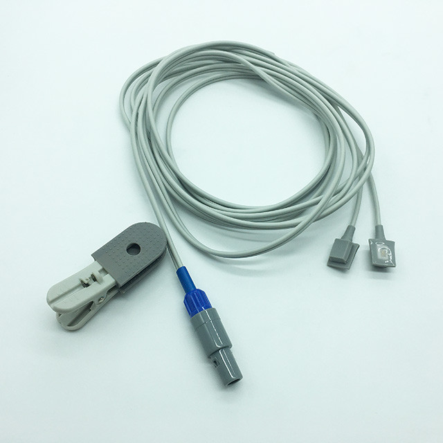 Adult Ear Clip Spo2 Sensors 3 Meter Cable Medical Materials 6 Months Warranty