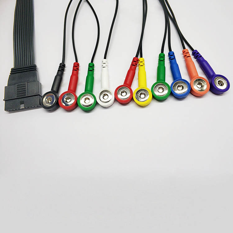 Compatible Schiller Ecg Cable , Stable Performance Black Ge ECG Lead Wires