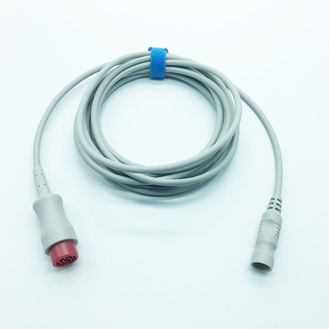 Mindray IBP Adaptor cable, BB transducer ,12 Pin, China Medical sensor probe,CE product