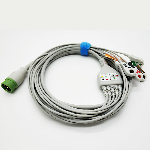 Medical Monitor 12 Pin Grabber AHA Electrode Lead Wires