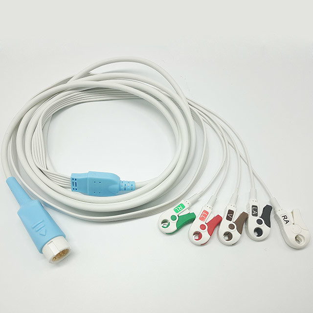 12 Pin Round Connector PH HP Disposable ECG Cables
