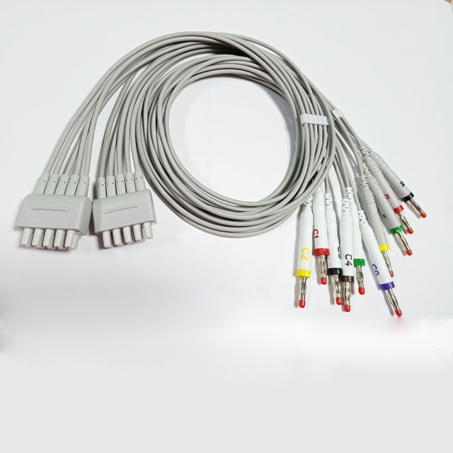 GE Healthcare EKG Leadwire Cables 10 Leads Banana Connector