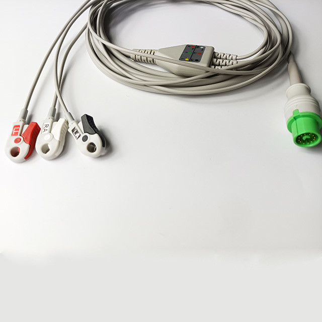 5 Lead IEC Clip Mindray Datascope ECG Cable For Fukuda Denshi Monitors
