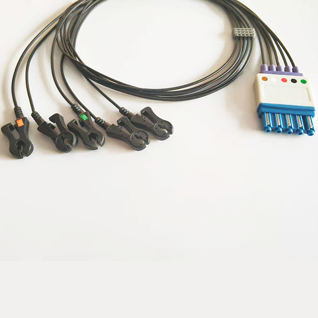 ISO13485 0.9m Radio Transparent Leadwire Cable 5 Leads 2.6mm