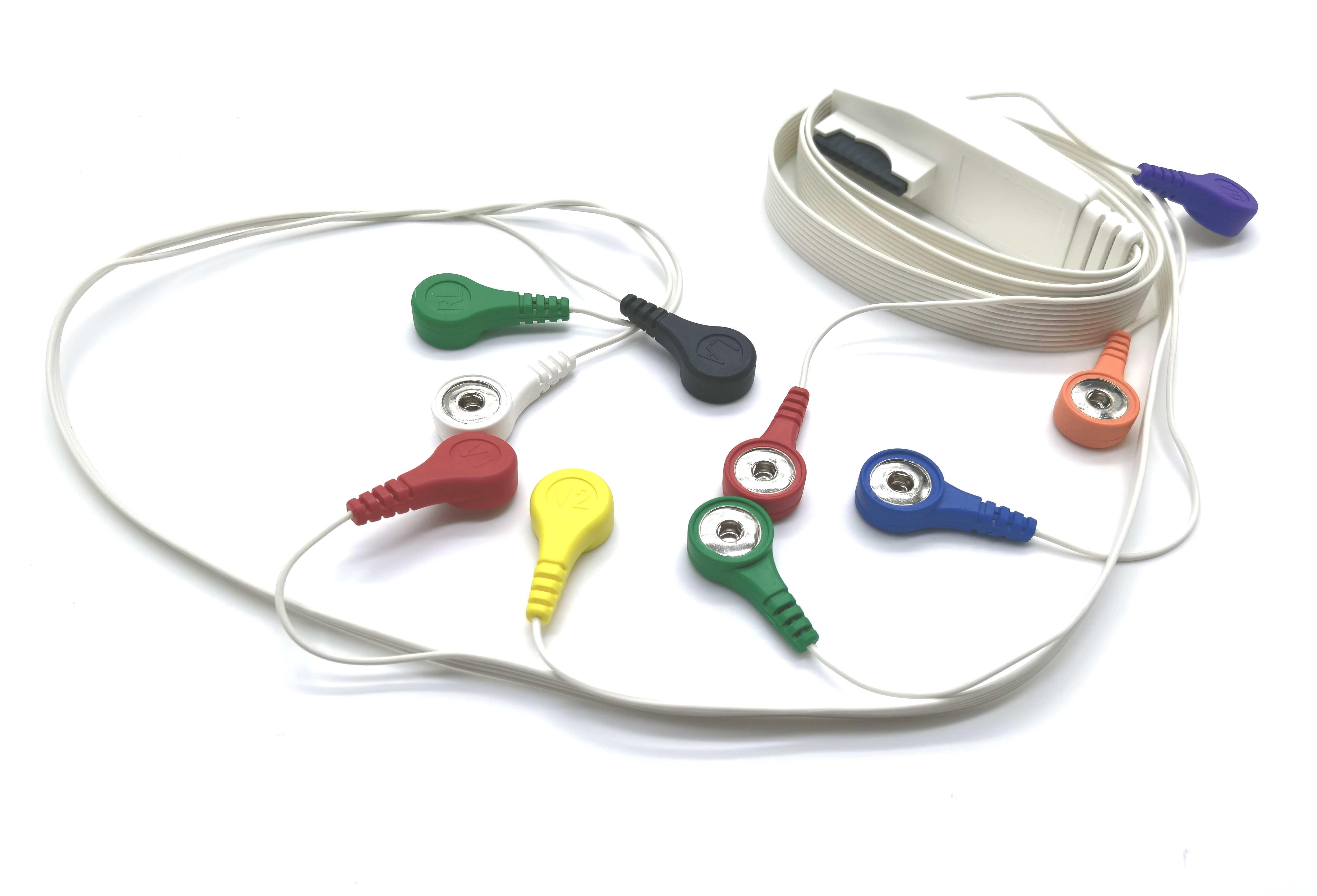 Mortara H12 10 Leads IEC AHA Holter Snap ECG Cable for Patient Monitor