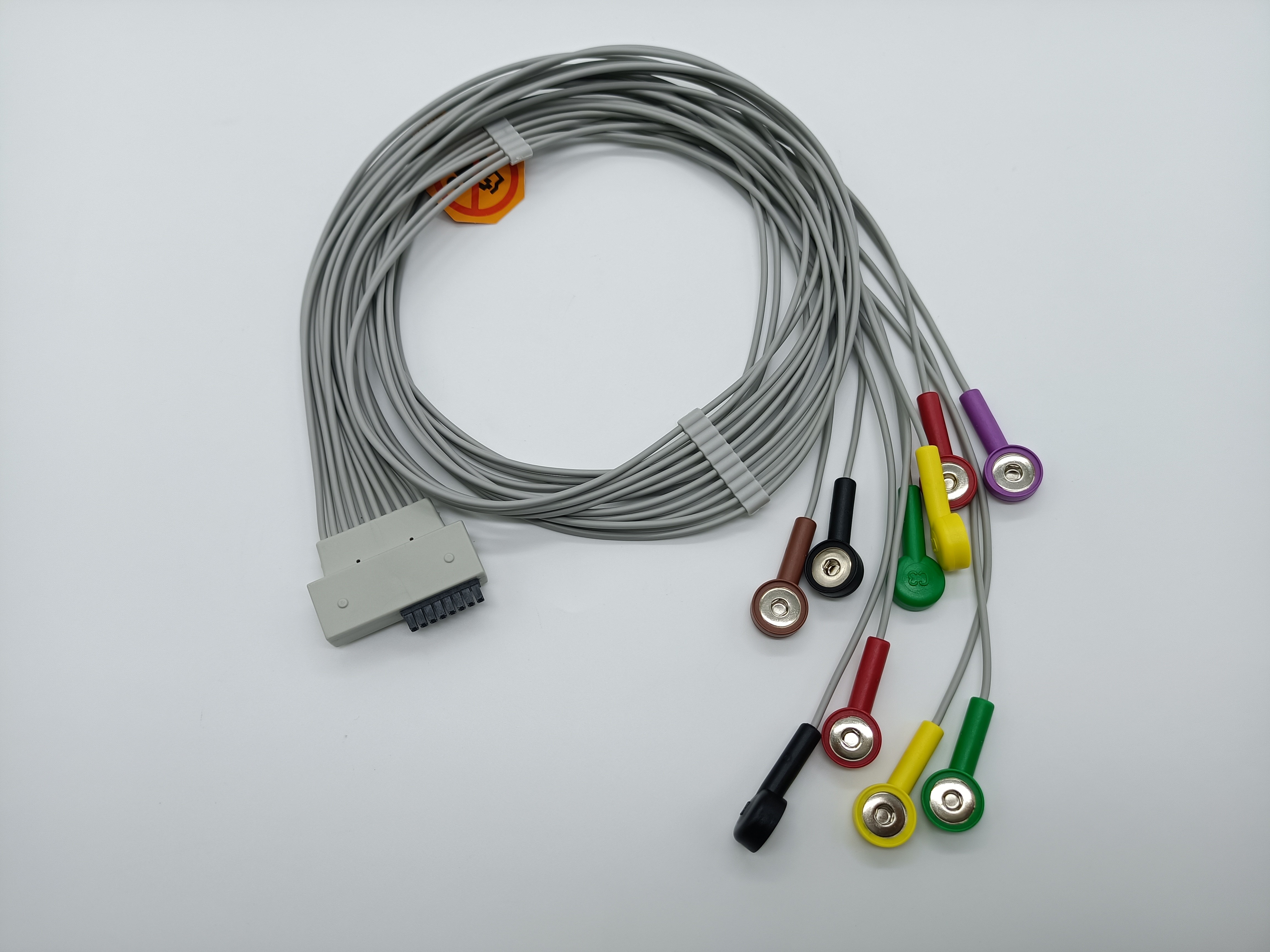 IEC AHA Snap Clip Banana 4.0 Holter ECG Cable 1m Compatible CARDIOLINE