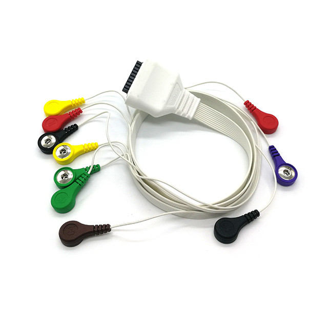 10 Lead AHA Standard Holter ECG Cable For EDAN Snap connection