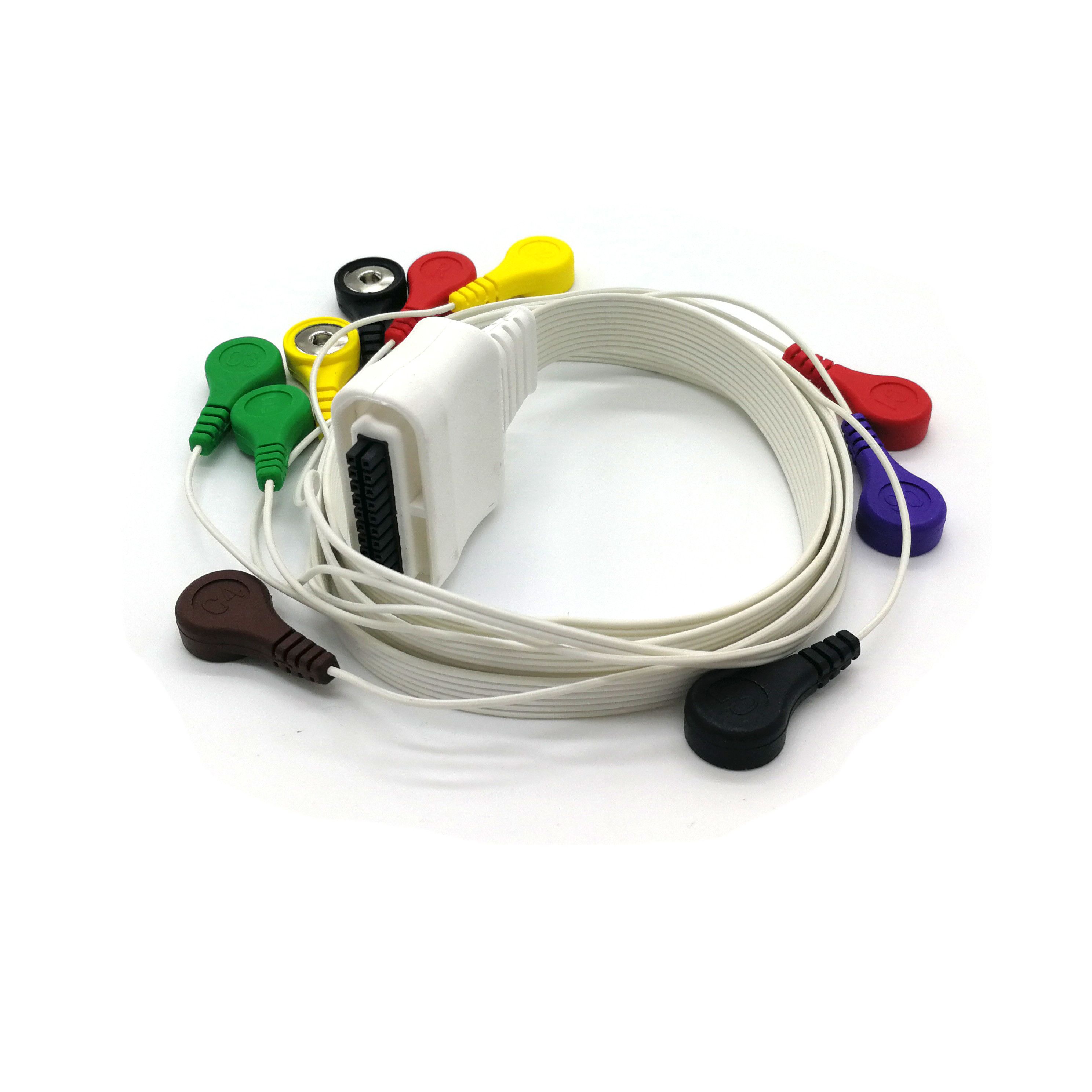 10 Lead AHA Standard Holter ECG Cable For EDAN Snap connection