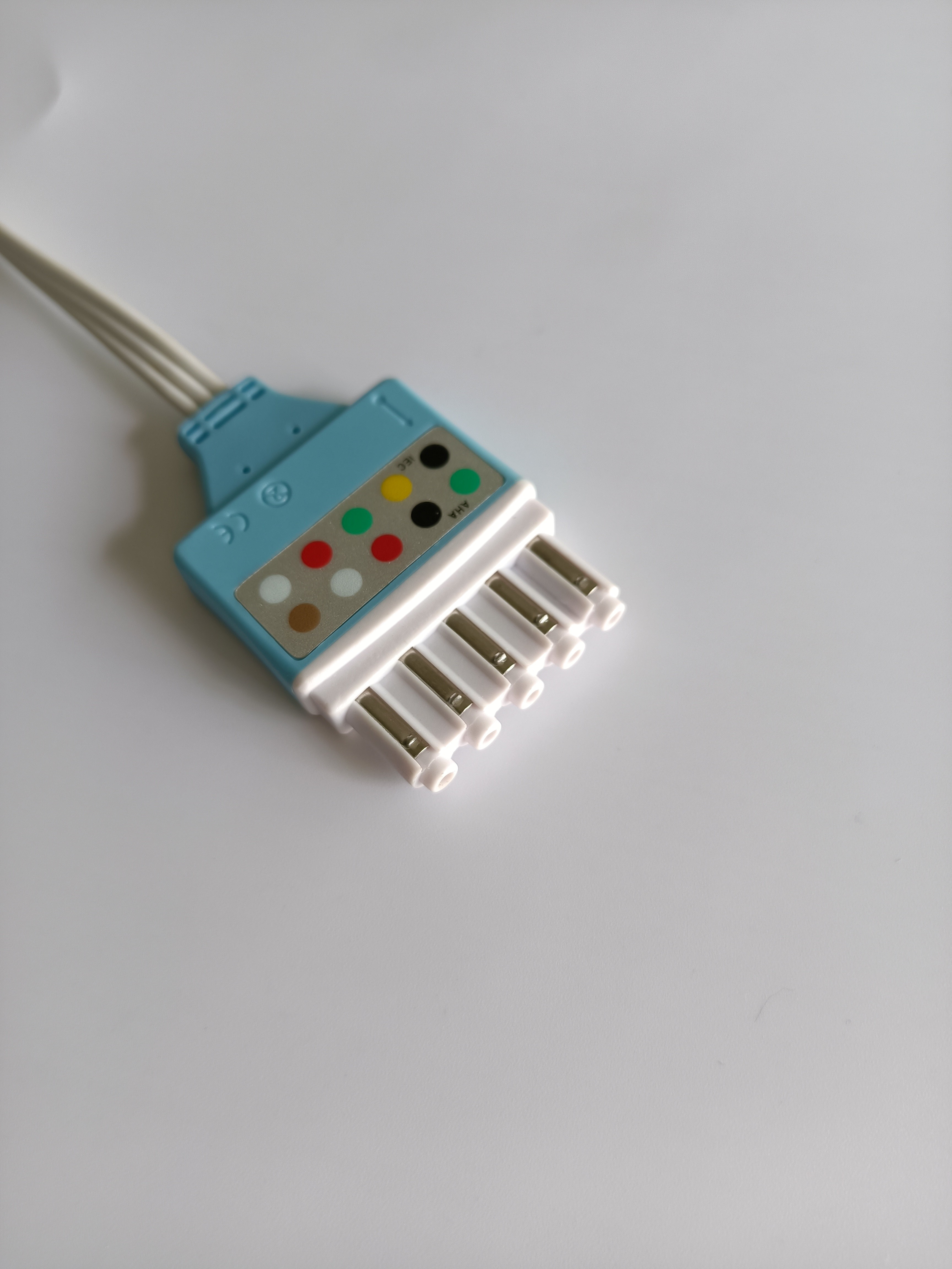 Compatible HP Disposable 5 leads ECG Lead Wire DG Type Clip AHA
