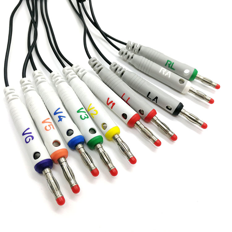 AHA Schiller ECG Holter Cable IEC 10 Leads ECG Banana Cable