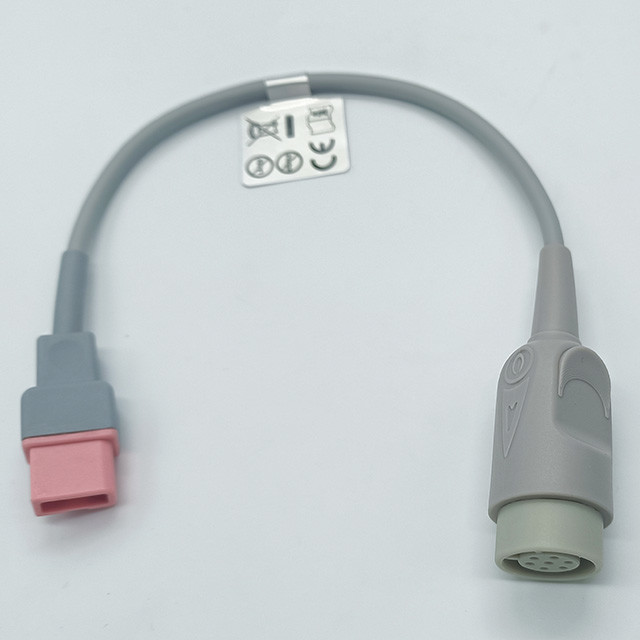 700-0027-00 ECG Cable Adaptor Pink 10pin Distal To Round 7pin Proximal TPU Material